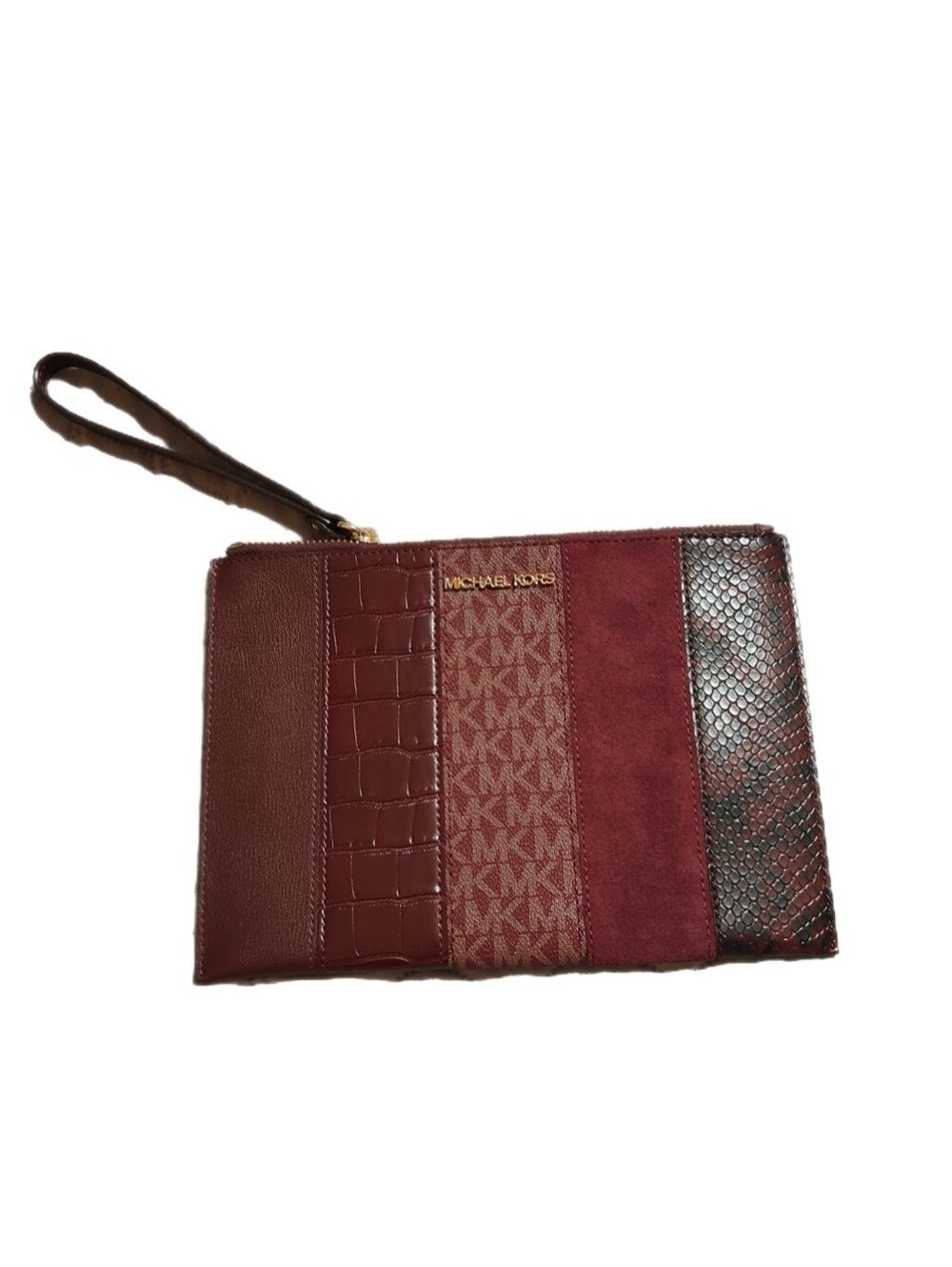 Michael Kors Jet Set Merlot XL Wristlet Clutch